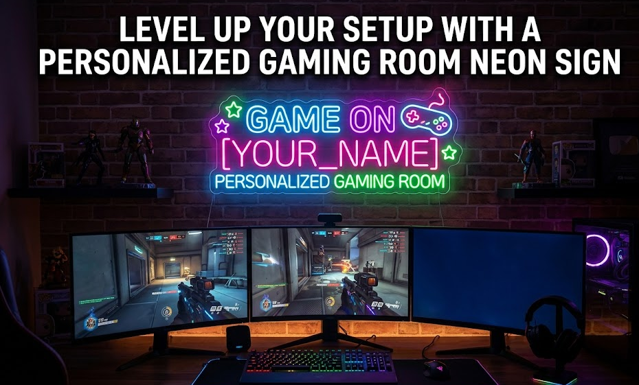 Level Up Your Setup with a Personalized Gaming Room Neon Sign 