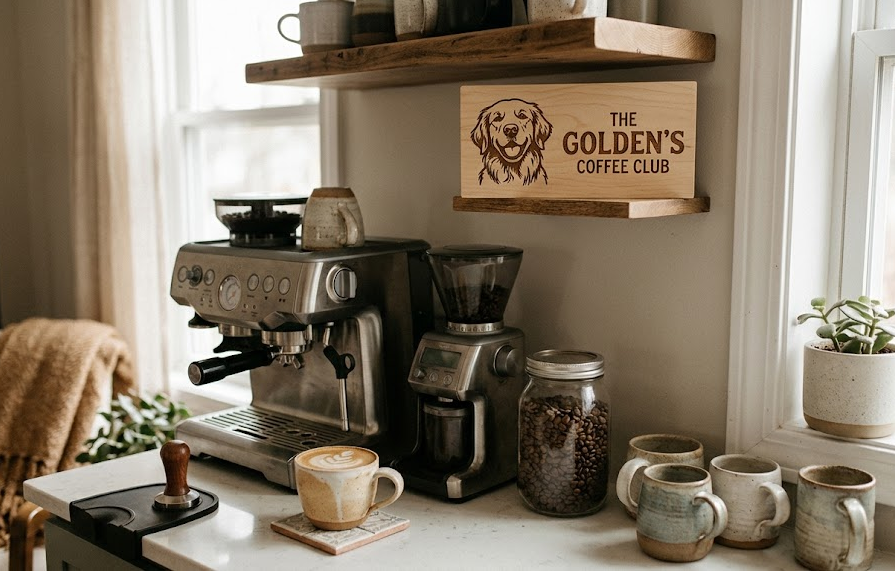 The Perfect Gift for Coffee Lovers: Custom Pet Breed Coffee Bar Decor