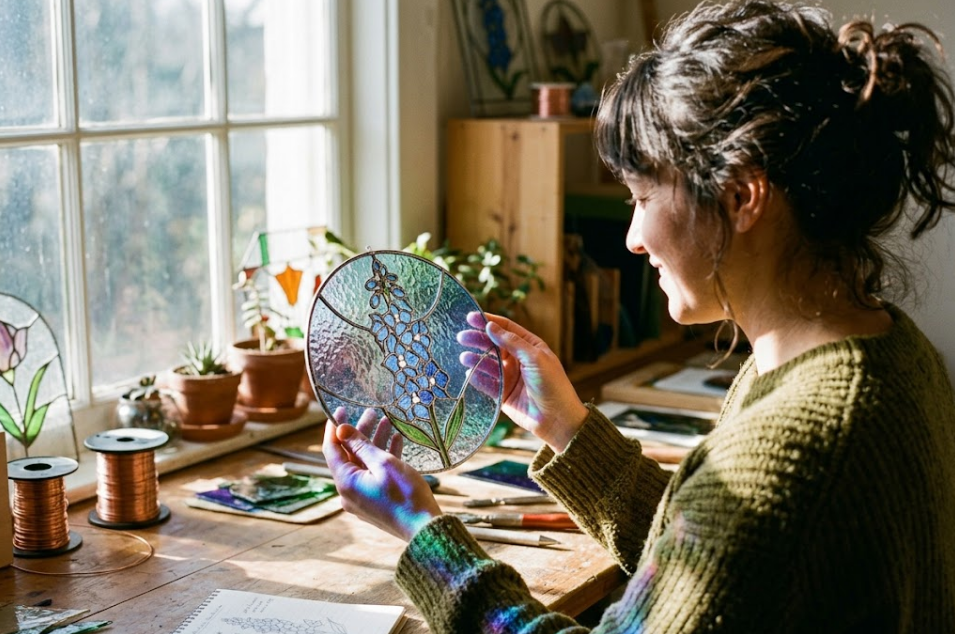Decorating with Light: Why Custom Birth Flower Stained Glass Art is Popular