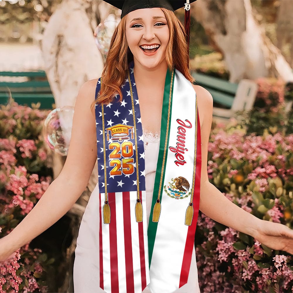 Country Flag Class of 2026 Stoles Sash, Graduation Gift, Senior Gift K228 CH07 888875