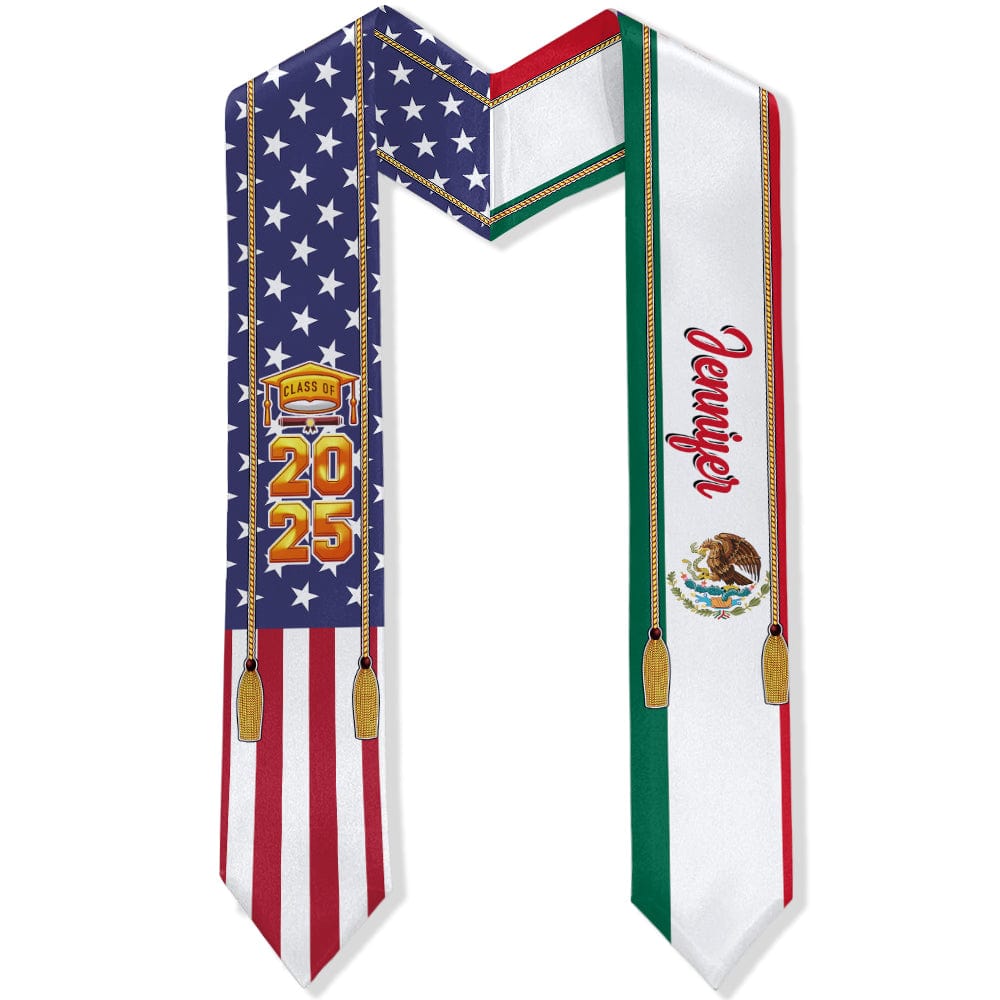 Country Flag Class of 2026 Stoles Sash, Graduation Gift, Senior Gift K228 CH07 888875