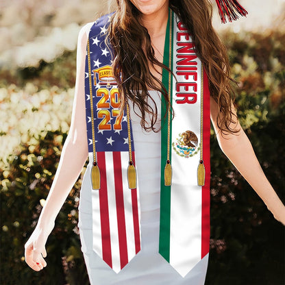 Country Flag Class of 2026 Stoles Sash, Graduation Gift, Senior Gift K228 CH07 888875