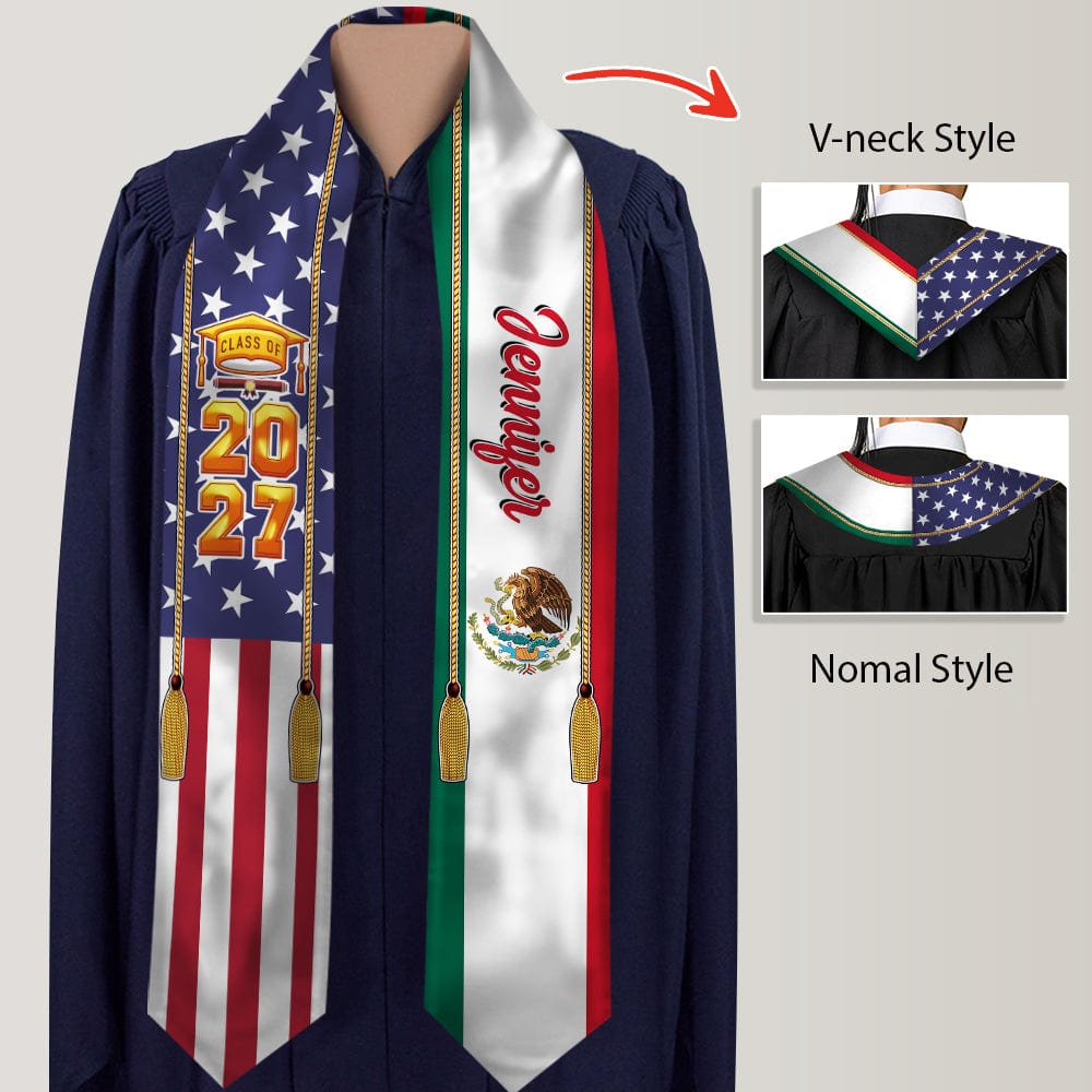 Country Flag Class of 2026 Stoles Sash, Graduation Gift, Senior Gift K228 CH07 888875