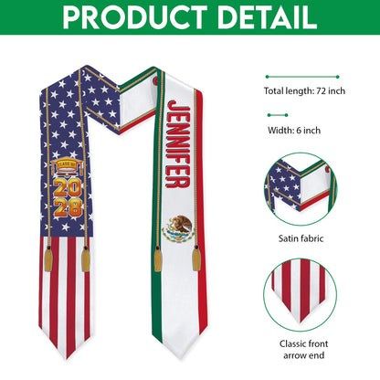 Country Flag Class of 2026 Stoles Sash, Graduation Gift, Senior Gift K228 CH07 888875