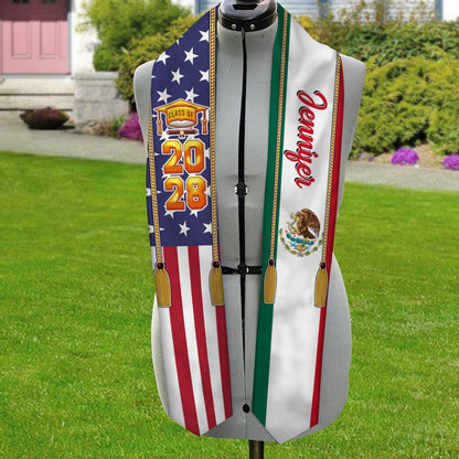 Country Flag Class of 2026 Stoles Sash, Graduation Gift, Senior Gift K228 CH07 888875